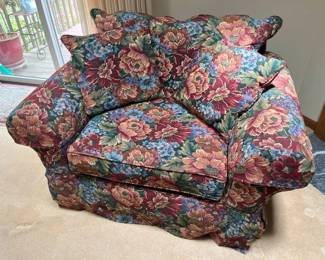 158 LADD Clayton Marcus Floral Tapestry Oversized Armchair min