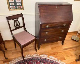 158 Landstrom Mahogany Vintage Secretary Deskmin