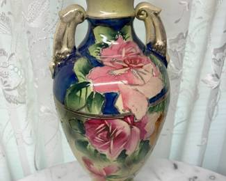 158 Morimura Nippon DoubleHandle Hand Painted Vintage Vasemin