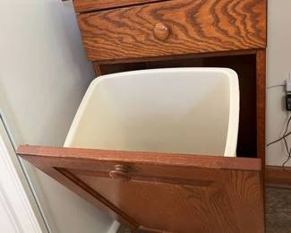 158 Oak TiltOut Storage Trash Binmin
