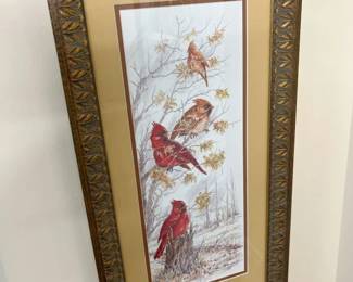 158 Frank M. Hnat Original Cardinal Wildbird Pastelmin