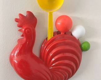 158 Vintage Rooster Measuring Spoon Wall Caddymin