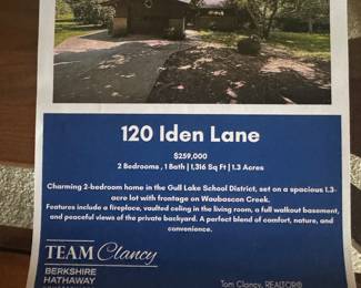 House info not included in sale