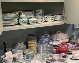 • Adams China Ming Toi Blue Dishes