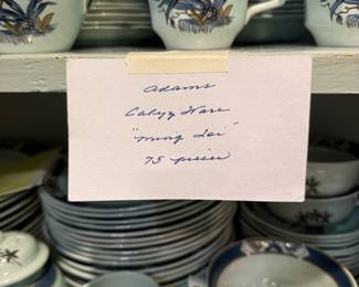 • Adams China Ming Toi Blue Dishes