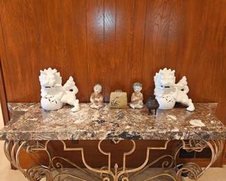 White Porcelain “Foo Dogs”
   Also known as a Chinese Guardian Lion or “Shishi”