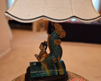 Enameled and brass frame