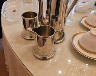 Silver plated coffee creamer sugar set