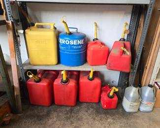 Assorted Gas Cans