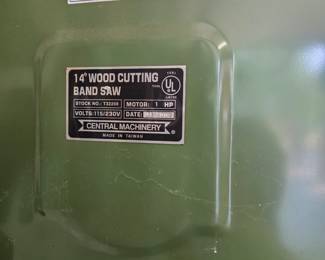 Central Machinery Band Saw