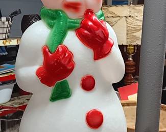 Vintage Snowman Blow Mold
