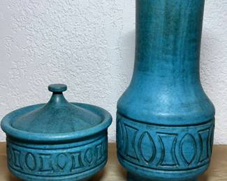 Rosenthal Netter Pottery Vase Lidded Dish