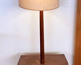 MidCentury Teak Floor Lamp With Magazine Holder