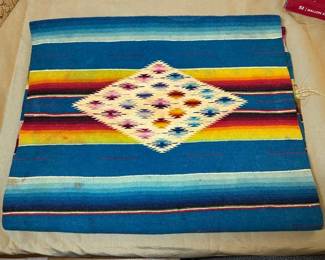 Vintage Mexican Saltillo Serape RunnerFinely Woven