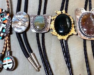 Zuni Rainbow Man Bolo Tie Other Pieces