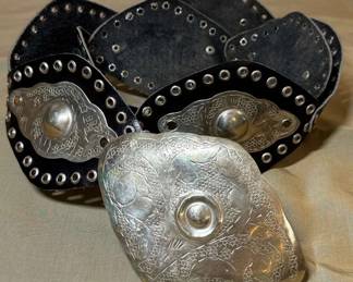 Leather Silver Hip Belt