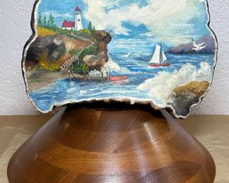 1967 Lingzhi Mushroom Art Piece Signed Dixon