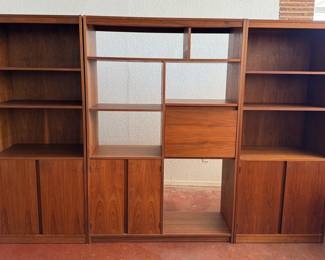 MidCentury Three Piece Media Cabinet