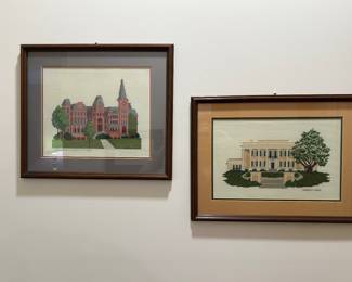 Wesleyan Conservatory/Woodruff House (Hand Cross Stitched by the late Margie Hughes)