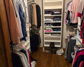 Loads of Men's and Woman's clothes - many right from the cleaners
