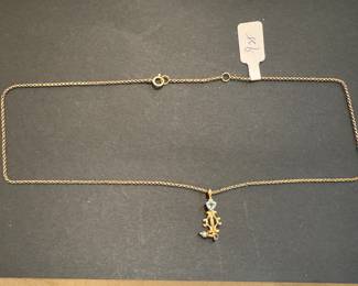 Sterling Silver Necklace with Sterling Silver Pendant