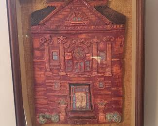 Framed 3D House Sculpture