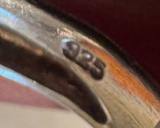 Sterling Silver & Amber Ring