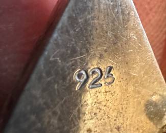 Sterling Silver & Onyx Fish Pin