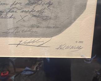 Framed Original Lithograph on Paper "History Lesson #5" Signed Karl Wilkes Edition 150/200