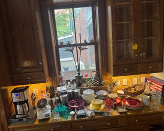 Collection of Dishes, Pots, Pans & Kitchen Accessories