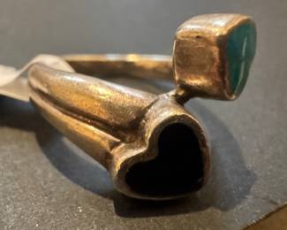 Sterling Silver & Hearts Ring