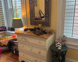 Impressions by Thomasville 3 Drawer Dresser (38"W x 20"D x 36"H) with Pier 1 Patchwork Wall Mirror (26"W x 38"L)