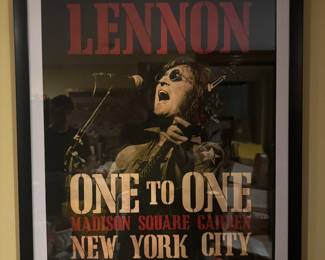 Framed "One to One" Concert Reproduction Poster