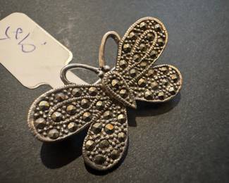 Sterling Silver Butterfly Brooch