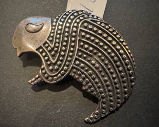 Sterling Silver Buffalo Pin
