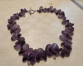 Amethyst Drops Necklace
