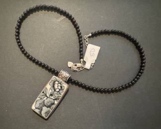 Sterling Silver Clasp & Pendant Necklace
