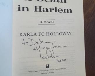 "A Death in Harlem" Autographed by Karla FC Holloway