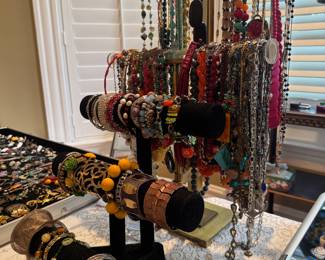 Large Collection of Gold, Silver & Costume Jewelry including watches & accessories