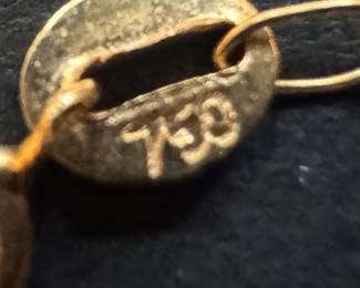 18K Gold Necklace (Damaged)