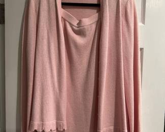 Women's St. John by Marie Gray Pink Cardigan with Skirt Size 12