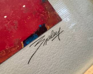 Framed Original Artist Proof on Paper "Blue Lady Series" Signed Alan Braley (17-1/2"W x 21"H)