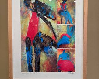 Framed Original Artist Proof on Paper "Blue Lady Series" Signed Alan Braley (17-1/2"W x 21"H)