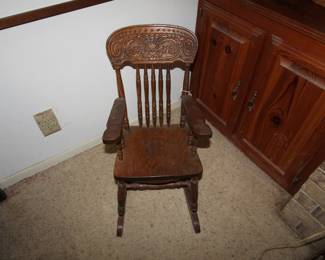 Oak Child's Rocking Chair