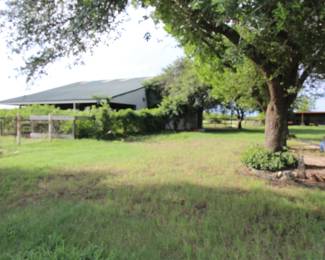 View of the horse barn