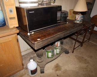 Vintage Oak Library Table