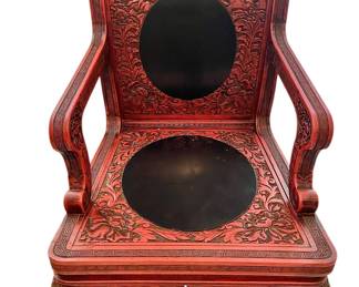 Antique Chinese carved chair
Located in Houma- appointment needed