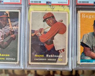 Vintage baseball cards from 1950s and 1960s