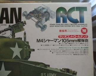 Vintage Tamiya 1/16 M4 Sherman RT1601 RC Tank Kit (Sealed)