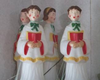 (4) Empire Christmas Choir Boy & Girl Carolers
